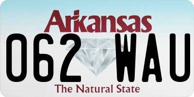 AR license plate 062WAU