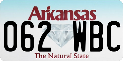 AR license plate 062WBC