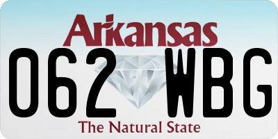 AR license plate 062WBG