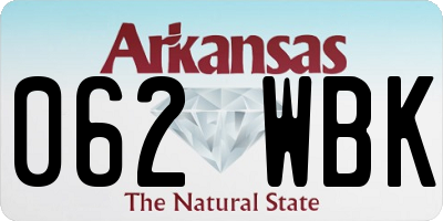 AR license plate 062WBK