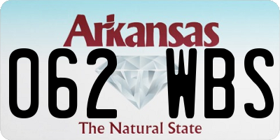 AR license plate 062WBS