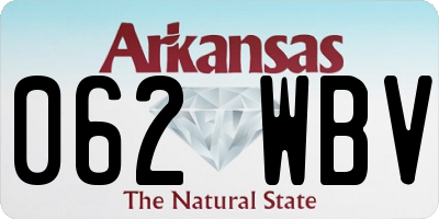 AR license plate 062WBV