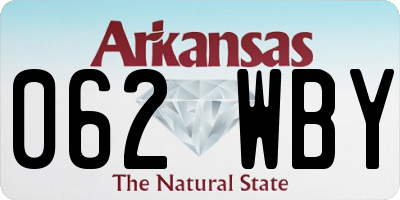 AR license plate 062WBY