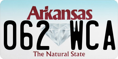 AR license plate 062WCA