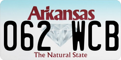 AR license plate 062WCB