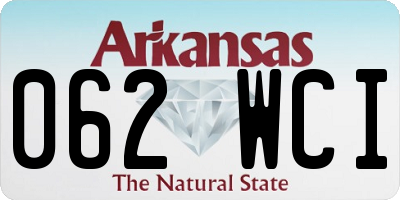 AR license plate 062WCI