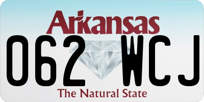 AR license plate 062WCJ