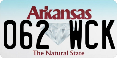 AR license plate 062WCK