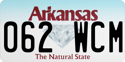 AR license plate 062WCM