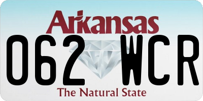 AR license plate 062WCR