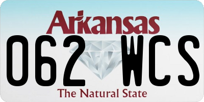 AR license plate 062WCS