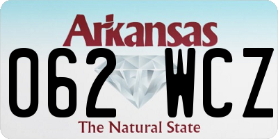 AR license plate 062WCZ