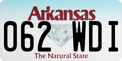 AR license plate 062WDI
