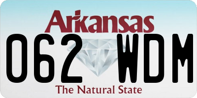AR license plate 062WDM
