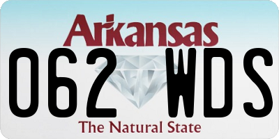 AR license plate 062WDS