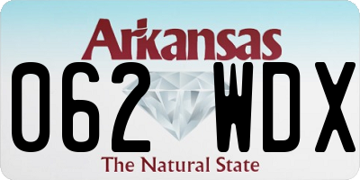 AR license plate 062WDX