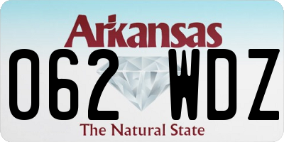 AR license plate 062WDZ