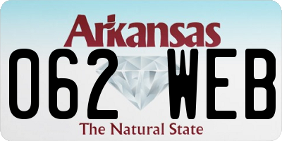 AR license plate 062WEB