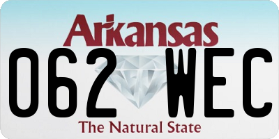 AR license plate 062WEC