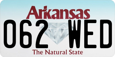AR license plate 062WED