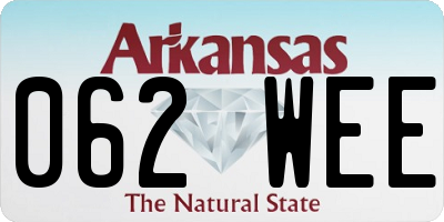 AR license plate 062WEE