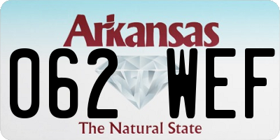 AR license plate 062WEF