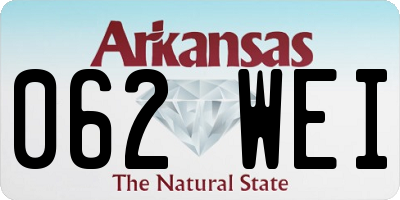 AR license plate 062WEI
