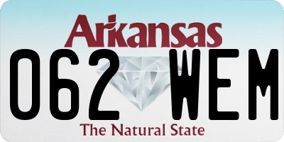 AR license plate 062WEM
