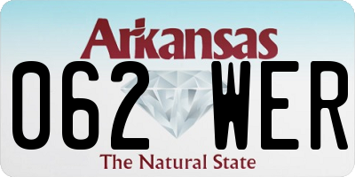 AR license plate 062WER