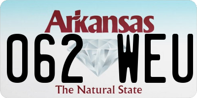 AR license plate 062WEU