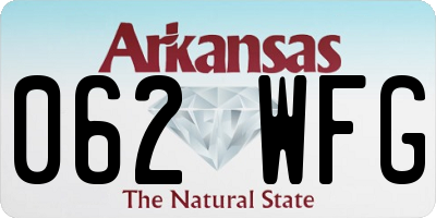 AR license plate 062WFG