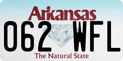 AR license plate 062WFL