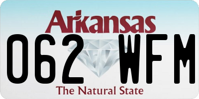 AR license plate 062WFM