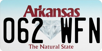 AR license plate 062WFN