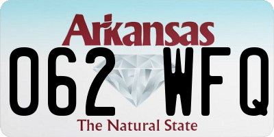 AR license plate 062WFQ