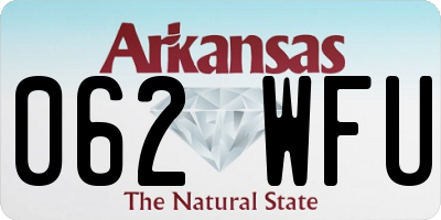 AR license plate 062WFU