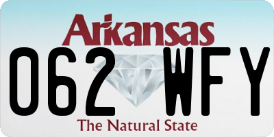 AR license plate 062WFY