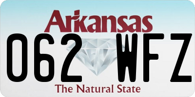 AR license plate 062WFZ