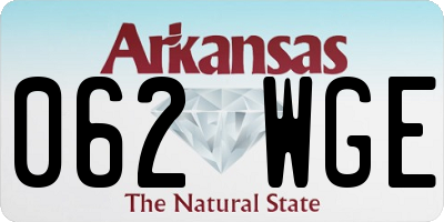 AR license plate 062WGE