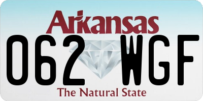 AR license plate 062WGF
