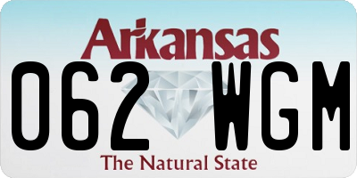 AR license plate 062WGM