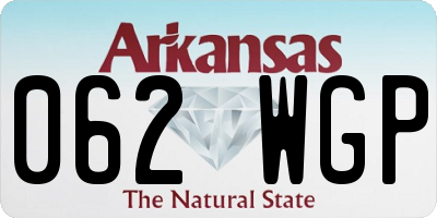 AR license plate 062WGP