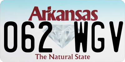 AR license plate 062WGV