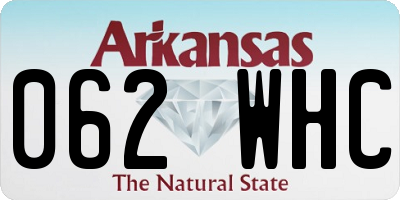 AR license plate 062WHC