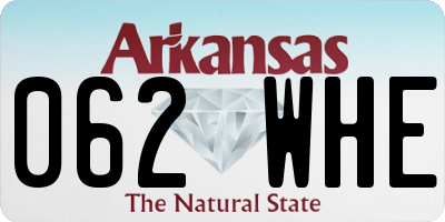 AR license plate 062WHE