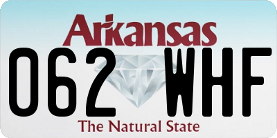 AR license plate 062WHF