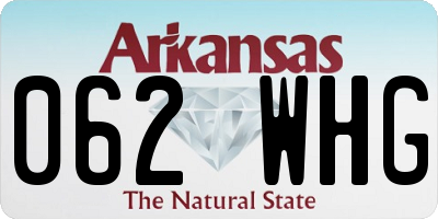 AR license plate 062WHG