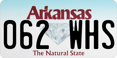 AR license plate 062WHS