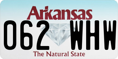 AR license plate 062WHW