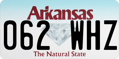 AR license plate 062WHZ